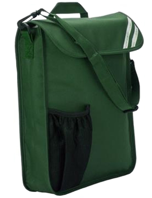 Portrait Style Bookbag - Bottle Green